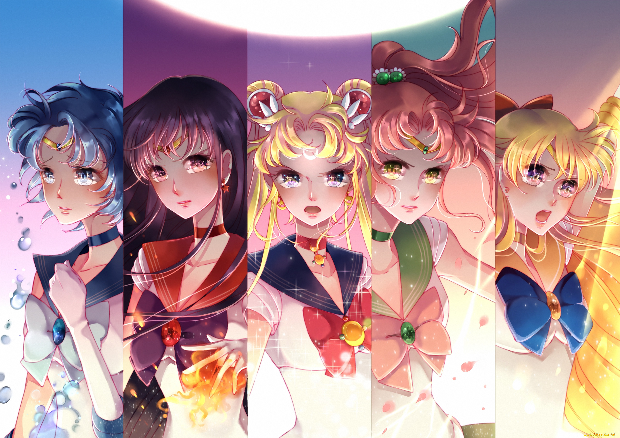 , sailor moon, , , girls, venus, mercury, jupiter, sailor, moon, mars